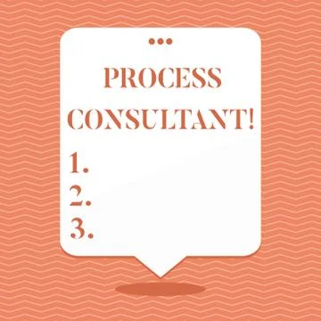 Conceptual hand writing showing Process Consultant. Business photo showcasing Illustrazione stock