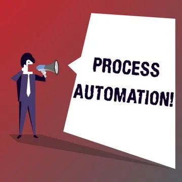 Conceptual hand writing showing Process Automation. Business photo showcasing イラスト素材