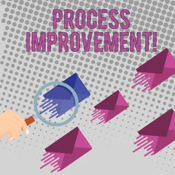 Conceptual hand writing showing Process Improvement. Business photo text ongoing Stock Illustration
