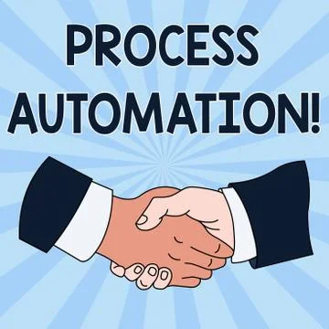 Conceptual hand writing showing Process Automation. Business photo showcasing Stock Illustration
