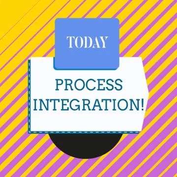 Conceptual hand writing showing Process Integration. Business photo showcasing Illustrazione stock