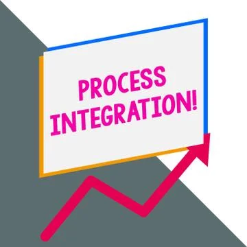 Conceptual hand writing showing Process Integration. Business photo showcasing Stock Illustration