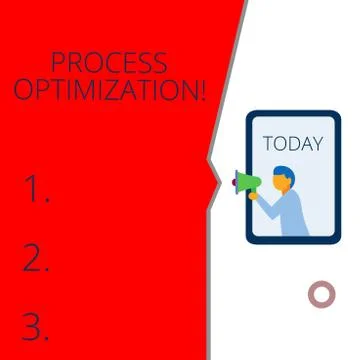 Conceptual hand writing showing Process Optimization. Business photo text Stock Illustration