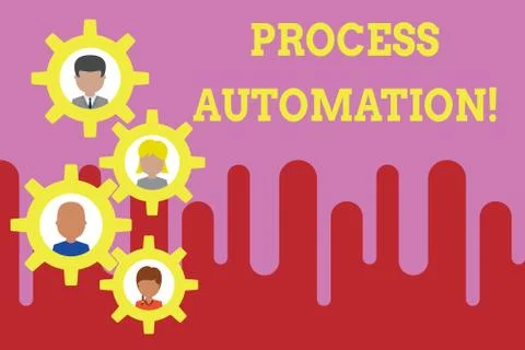 Conceptual hand writing showing Process Automation. Business photo text 스톡 일러스트