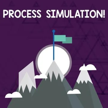 Conceptual hand writing showing Process Simulation. Business photo showcasing Stock Illustration
