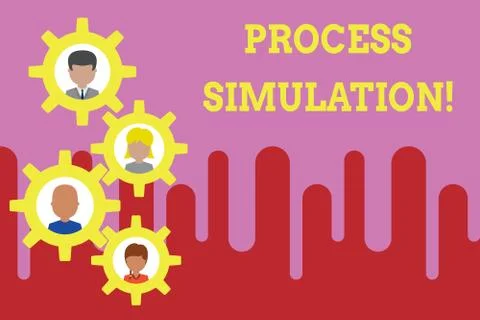 Conceptual hand writing showing Process Simulation. Business photo text Illustrazione stock
