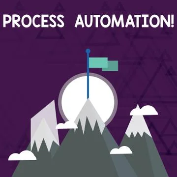 Conceptual hand writing showing Process Automation. Business photo showcasing 스톡 일러스트