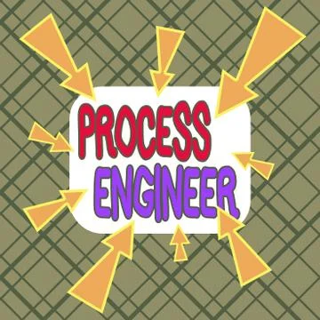 Conceptual hand writing showing Process Engineer. Business photo text Illustrazione stock