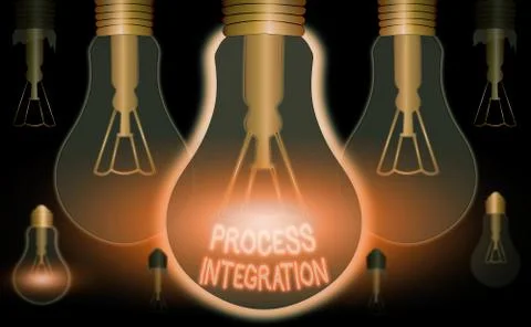 Conceptual hand writing showing Process Integration. Business photo showcasing Stock Illustration