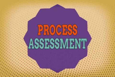 Conceptual hand writing showing Process Assessment. Business photo text Stockillustratie