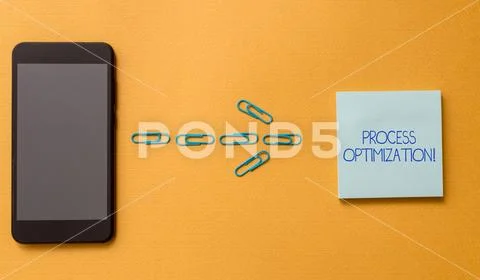 Conceptual hand writing showing Process Optimization. Business photo text Stock Photos
