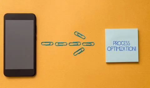 Conceptual hand writing showing Process Optimization. Business photo text Stock Photos