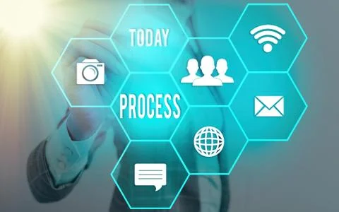 Conceptual hand writing showing Process. Business photo showcasing Standard Stock Photos