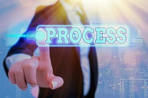 Conceptual hand writing showing Process. Business photo showcasing Standard Stock Photos