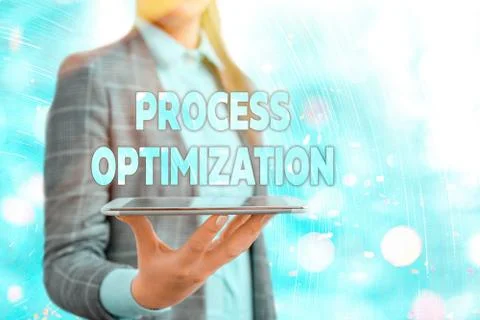Conceptual hand writing showing Process Optimization. Business photo showcasing Stock Photos