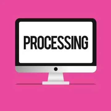 Conceptual hand writing showing Processing. Business photo text Series of イラスト素材