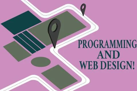 Conceptual hand writing showing Programming And Web Design. Business photo イラスト素材