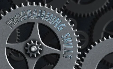 Conceptual hand writing showing Programming Skills. Business photo text Stock Illustration
