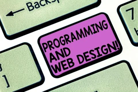 Conceptual hand writing showing Programming And Web Design. Business photo Stock Photos