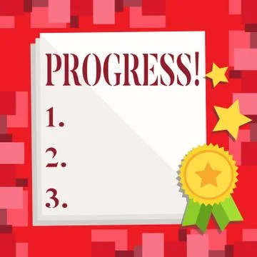 Conceptual hand writing showing Progress. Business photo showcasing Development 库存插图