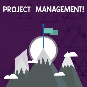 Conceptual hand writing showing Project Management. Business photo showcasing Stock Illustration