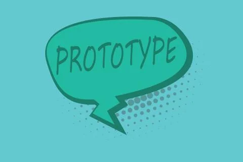 Conceptual hand writing showing Prototype. Business photo showcasing Preliminary Stock Illustration