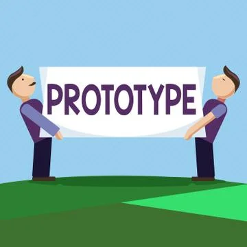 Conceptual hand writing showing Prototype. Business photo text Preliminary 스톡 일러스트