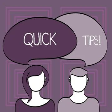 Conceptual hand writing showing Quick Tips. Business photo showcasing small but Stock Illustration