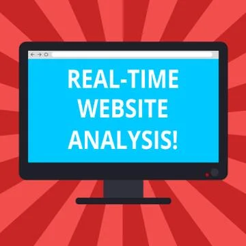Conceptual hand writing showing Real Time Website Analysis. Business photo text Stock Illustration