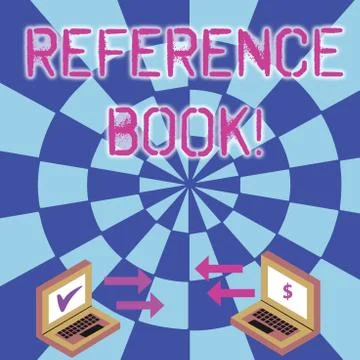 Conceptual hand writing showing Reference Book. Business photo text book to be Illustrazione stock