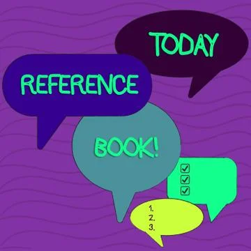 Conceptual hand writing showing Reference Book. Business photo text book to be Ilustración de archivo