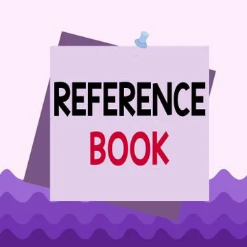 Conceptual hand writing showing Reference Book. Business photo showcasing book Illustrazione stock