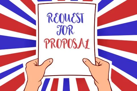 Conceptual hand writing showing Request For Proposal. Business photo showcasi Stock Illustration