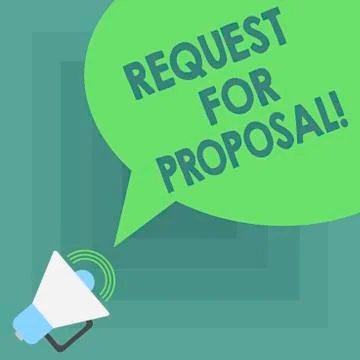 Conceptual hand writing showing Request For Proposal. Business photo showcasing Illustrazione stock