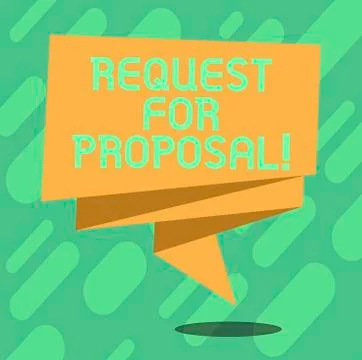 Conceptual hand writing showing Request For Proposal. Business photo text 스톡 일러스트