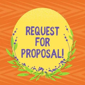 Conceptual hand writing showing Request For Proposal. Business photo text 스톡 일러스트