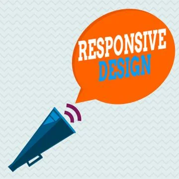 Conceptual hand writing showing Responsive Design. Business photo showcasing Illustrazione stock
