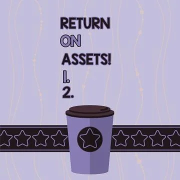 Conceptual hand writing showing Return On Assets. Business photo showcasing Ilustração Stock