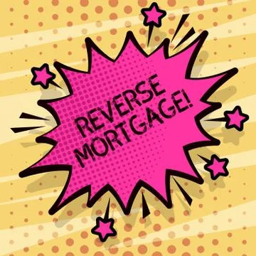 Conceptual hand writing showing Reverse Mortgage. Business photo text financi Stock Illustration