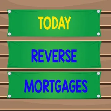 Conceptual hand writing showing Reverse Mortgages. Business photo text borrower Ilustração Stock