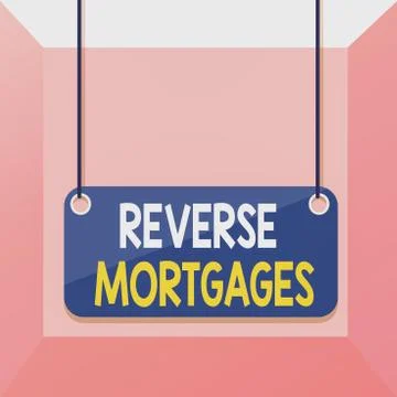Conceptual hand writing showing Reverse Mortgages. Business photo showcasing Ilustração Stock