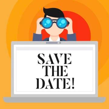 Conceptual hand writing showing Save The Date. Business photo text Systematized Stock Illustration