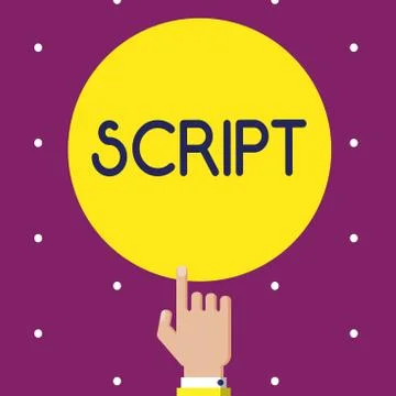 Conceptual hand writing showing Script. Business photo showcasing handwriting Stock Illustration