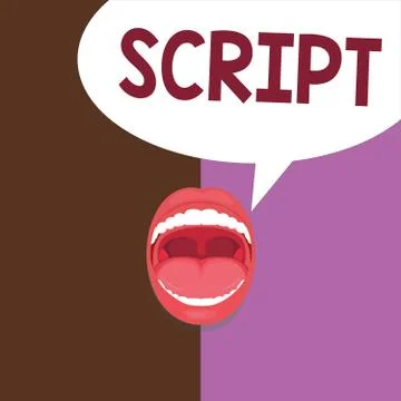 Conceptual hand writing showing Script. Business photo showcasing handwriting as 스톡 일러스트