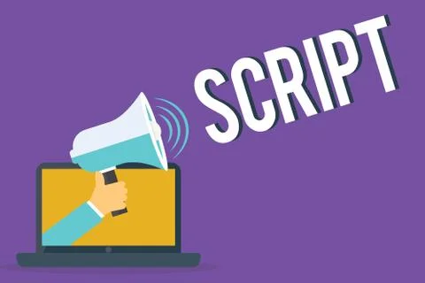 Conceptual hand writing showing Script. Business photo showcasing handwriting Stockillustratie