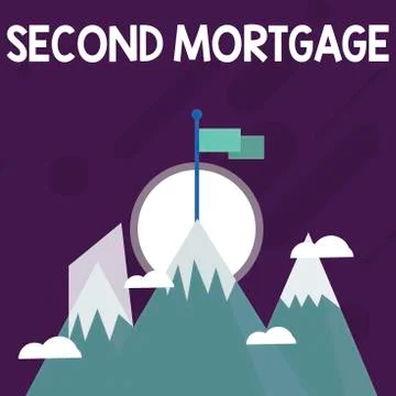 Conceptual hand writing showing Second Mortgage. Business photo text lien on Ilustración de archivo