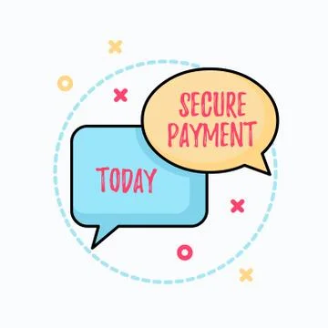 Conceptual hand writing showing Secure Payment. Business photo text Security of 스톡 일러스트