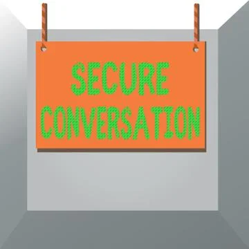 Conceptual hand writing showing Secure Conversation. Business photo showcasing 스톡 일러스트