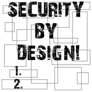 Conceptual hand writing showing Security By Design. Business photo text software Illustrazione stock