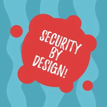 Conceptual hand writing showing Security By Design. Business photo text software Illustrazione stock